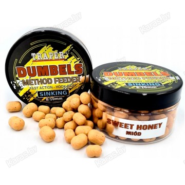 Бойлы Traper Boilies Dumbels Sinking 8-10 мм/50 г Miód (Мед)